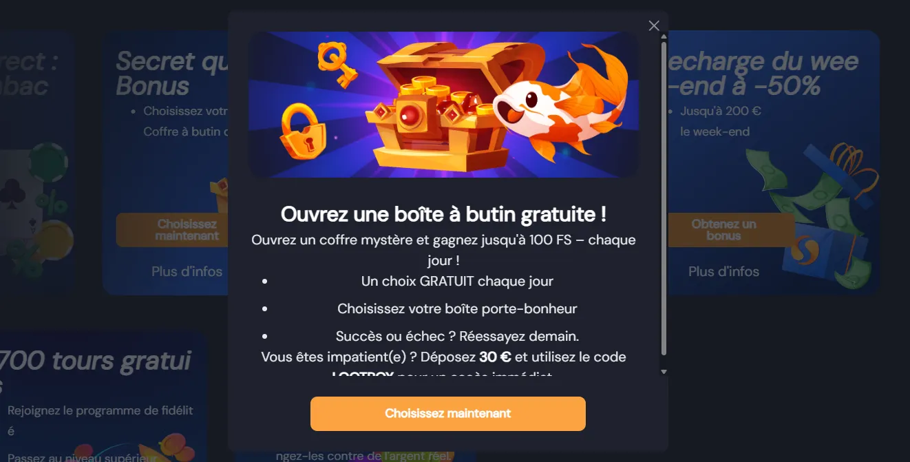 Butin gratuit et bonus sans dépôt sur le casino en ligne Slotozen