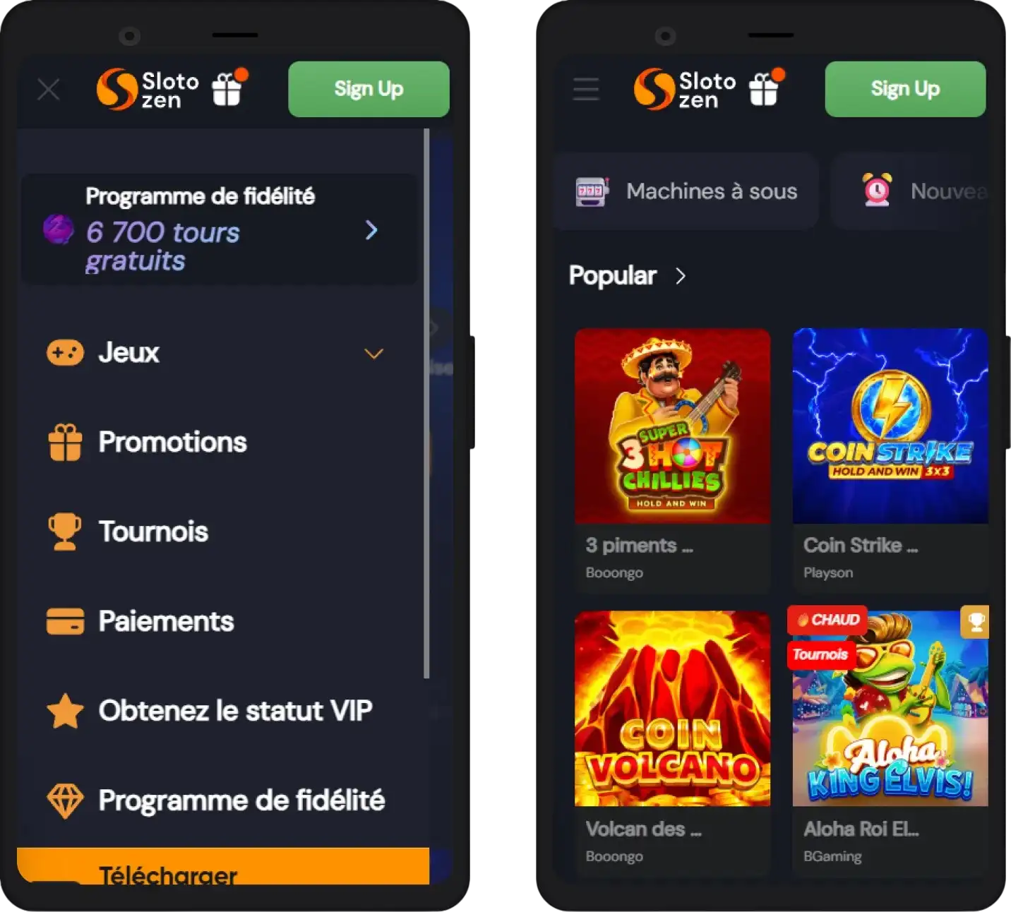 Casino mobile Slotozen – Jouez aux slots en ligne sur smartphone
